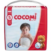 تصویر پوشک بچه سایز 5 بسته 26 عددی کوکومی 