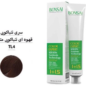 تصویر رنگ موی بن سای - سری تنباکویی شماره TL4 قهوه ای تنباکویی متوسط - حجم 100 ml 