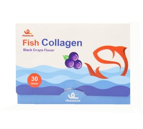 تصویر ساشه فیش کلاژن ویتامین لایف 30 عدد Vitamin Life Fish Collagen 30 Sticks