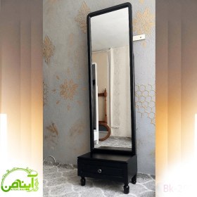 تصویر آینه قدی تک کشو - مدل مستطیل 
