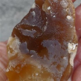 تصویر سنگ راف طبیعی کلسیت عسلی 