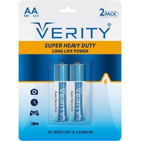 تصویر باتری قلمی وریتی مدل Super Heavy Duty بسته 2 عددی VERITY Super Heavy Duty AA Battery - Pack of 2