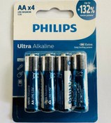 تصویر باتری قلمی فیلیپس مدلUltra Alkaline بسته ۴ عددی 