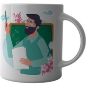 تصویر ماگ چاپلینو طرح بهترین معلم دنیا کد M025 Mug Chaplino design of the best teacher in the world