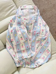 تصویر ست بلوز و شلوار چین دار پینترستی کد 325 