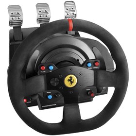 تصویر دسته فرمان و پدال بازی تراست مستر مدل Thrustmaster T300 Thrustmaster T300 Ferrari Integral Racing Wheel Alcantara Edition USB Joystick