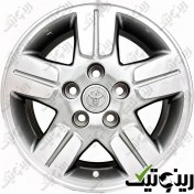 تصویر رینگ تویوتا هایلوکس 15 اینچی رنگ رخ تراش دودی 