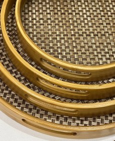 تصویر سینی گرد بامبو‌ - سایز 