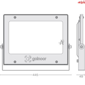 تصویر نورافکن 200 وات آریو 3 گلنور Floodlight 200 W Ario 3 Golnoor