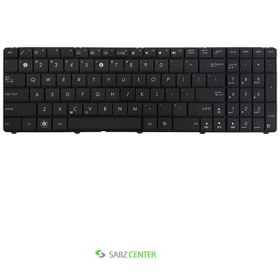 تصویر کیبورد لپ تاپ ایسوس Asus K53 با فریم مشکی Keyboard Laptop Asus K53