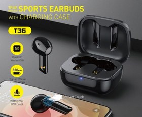 تصویر هندزفری بلوتوثی دوتایی اوی مدل T36 ا Awei T36 True Wireless Earbuds Awei T36 True Wireless Earbuds