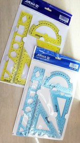 تصویر ست خط کش ژله ای آریا 