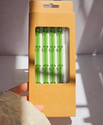 تصویر پک نی پیرکس طرح بامبو - بسته‌ی ۴ عددی به همراه ۱ عدد نِی‌شور 