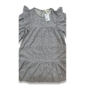 تصویر پیراهن زنانه گل دار آستین کشدار اچ اند ام- H&M 