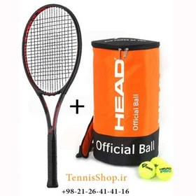 تصویر راکت تنیس هد سری Prestige مدل Tour تکنولوژی گرافن تاچ به همراه ساک توپ تنیس برند هد مدل referee Ball Bag 