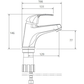 تصویر شیر شودر - مدل پلاس - کروم / روشویی SHOUDER - PLUS