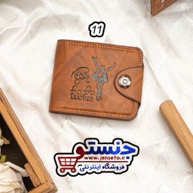 تصویر کیف پول مردانه چرم طرح دار wallet bag کد 6600 