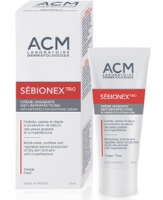 تصویر کرم ضدجوش مدل سبیونکس تریو ای سی ام حجم40میلی لیتر Sebionex Trio ECM anti-acne cream, volume 40 ml