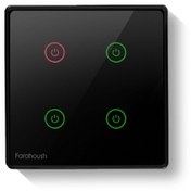 تصویر کلید هوشمند چهار پل لمسی فراهوش 