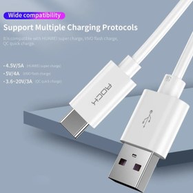 تصویر کابل شارژ USB به USB-C راک مدل RCB0543 طول 1.5 متر بسته 2 عددی 