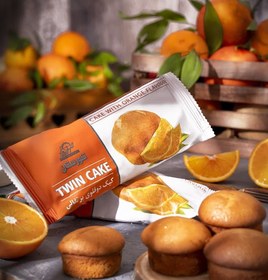 تصویر کیک دوقلو پرتقالی 60 گرمی (فروش عددی) ا orange orange