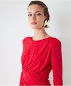 تصویر خرید اینترنتی پیراهن رسمی زنانه قرمز برند ipekyol IW6230002267034 ا Hotfix baskılı mini elbise Hotfix baskılı mini elbise