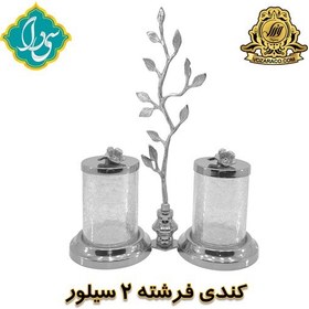 تصویر کندی فرشته 2 سیلور فلز آبکاری و بلور آبگزی ارسال از کارخانه بدون واسطه 