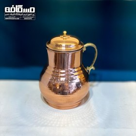 تصویر پارچ مسی درب دار نانو(چکش کاری شده) 