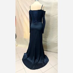 تصویر لباس مجلسی زنانه مدل آیلار ساتن زارا و دانتل مخمل سایز 36 تا 46 