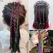 تصویر نخ رنگی بافت مو 