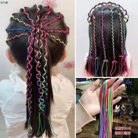 تصویر نخ رنگی بافت مو 