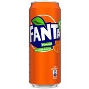 تصویر نوشابه پرتقالی فانتا ترکیه Fanta حجم 330 میلی 