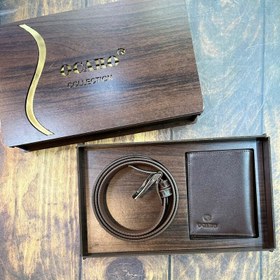 تصویر ست کیف و کمربند چرم طبیعی گاوی درجه یک 