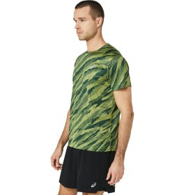 تصویر تی شرت تنیس مردانه اسیکس Asics CORE ALL OVER PRINT SS TOP- سبز 