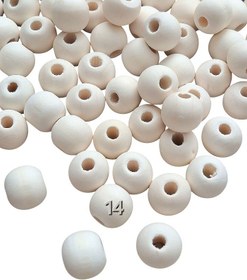 تصویر مهره چوبی سایز 14میلی 100گرمی