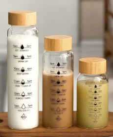 تصویر بطری پیرکس درب چوبی 