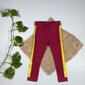 تصویر شلوار نوزادی دخترانه راسته برند لوپیلو طرح بغل کار شده جیگری رنگ 