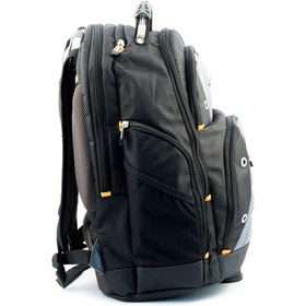 تصویر کوله پشتی مشکی خاکستری تارگوس مدل TSB238EU Targus black and gray backpack model TSB238EU