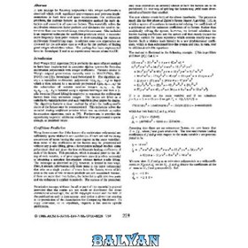 تصویر دانلود کتاب New algorithm for fast integer polynomial factorization الگوریتم جدید برای فاکتورسازی سریع چند جمله ای اعداد صحیح