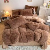 تصویر ست روتختی خزدار پشمالو مدل لوکس جنس خز نرم و لطیف مناسب از سایز دو نفره تا یک نفره Soft and Smooth Bedding Set