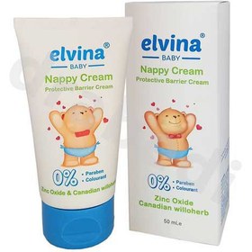 تصویر کرم محافظ پای کودک حاوی زینک اکساید 14 درصد الوینا 75 میلی لیتر Elvina Baby Nappy Cream Protective Barrier Cream 75ml