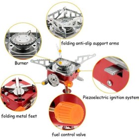 تصویر اجاق گاز کوهنوردی و سفری تاشو کوچک کیف دار 