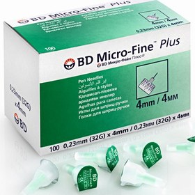 تصویر سرسوزن بی دی میکروفاین پلاس 4میل ا BD Micro-Fine Plus 4mm ا BD Micro-Fine Plus 4mm BD Micro-Fine Plus 4mm