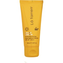 تصویر کرم ضد آفتاب و ضد لک بی رنگ لافارر مناسب پوست خشک و معمولی SPF50 La Farrerr Anti Spot Sunscreen Cream SPF 50 for Normal to Dry Skin