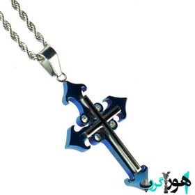 تصویر گردنبند صلیب استیل مدل ۸۷ Necklace Cross 