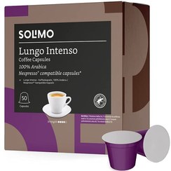 تصویر کپسول قهوه سولیمو 50 عددی مدل Lungo inteso Solimo Nespresso Compatible Lungo inteso Capsules