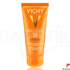 تصویر ضد آفتاب ویشی SPF50 مناسب پوست خشک حجم ۵۰ میلی‌لیتر 