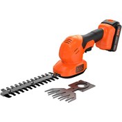 تصویر شمشاد زن و چمن زن بلک اند دکر شارژی 18 ولت Powerconnect Bcss18D1-Gb Black+Decker Cordless Electric Shear Shrubber, Powerconnect Series, 18 V, 2 Ah Li-Ion Battery, 1 A Charger, Orange/Black - Bcss18D1-Gb