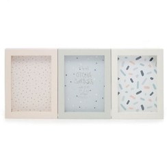 تصویر قاب عکس مدل 215 مجموعه ۳ عددی سفید 