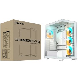 تصویر کیس گیمینگ گیگابایت C500 PANORAMIC STEALTH ICE 